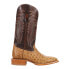 Фото #1 товара R. Watson Boots Full Quill Ostrich Embroidered Square Toe Cowboy Mens Brown Dre