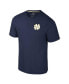 Фото #3 товара Men's Navy Notre Dame Fighting Irish Logo Lockup 2-Hit Active Blend T-Shirt