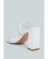 ფოტო #3 პროდუქტის Women's Arnie Dual Braided Strap Block Heel Sandals