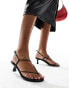 Фото #1 товара Public Desire Ark kitten heel strappy sandal in black