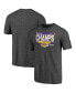 ფოტო #2 პროდუქტის Men's Heather Gray Los Angeles Lakers 2020 NBA Finals Champions Bank Shot Tri-Blend T-shirt