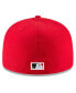 ფოტო #4 პროდუქტის Men's Red Cincinnati Reds Cooperstown Collection Wool 59FIFTY Fitted Hat