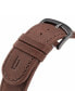 ფოტო #4 პროდუქტის Chronograph with Brown Leather Watch 42mm