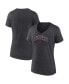 ფოტო #1 პროდუქტის Women's Heather Charcoal Auburn Tigers Evergreen Campus V-Neck T-shirt