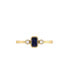 ფოტო #3 პროდუქტის Emerald Cut Sapphire Gemstone, Natural Diamonds Birthstone Ring in 14K Yellow Gold
