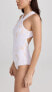 Фото #4 товара Watch Shout 299570 Women's Shoshanna High Neck One Piece, Optic White/Sand, 10