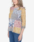 ფოტო #3 პროდუქტის Petite Scottsdale Abstract Patchwork Printed Top