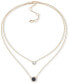 Фото #1 товара DKNY gold-Tone Stone & Crystal Layered Pendant Necklace, 16" + 3" extender