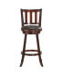 Фото #9 товара Set of 2 29.5'' Swivel Bar stool Leather Padded Dining Pub