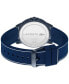 Фото #3 товара Men's Court Blue Silicone Strap Watch 42mm