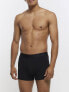 River Island 4 pack trunks in black