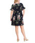 Фото #2 товара Plus Size Printed Ruffle-Sleeve Fit & Flare Dress