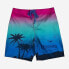 Men's 8.5" Elastic Board Corona Sunset Swim Shorts - Blue/Green S