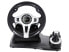 Фото #1 товара Рулевое колесо с педалями для PlayStation 4 и PlayStation 3, проводное, черное, с кабелем