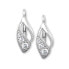 Elegant white gold earrings with zircons 239 001 00186 07