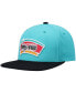 Фото #2 товара Men's Teal and Black San Antonio Spurs Hardwood Classics Team Two-Tone 2.0 Snapback Hat