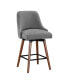 Фото #1 товара Bagford 26" Swivel Counter Stool with Legs in Fabric