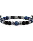 Men's Marine Star Beaded Bolo Bracelet in Stainless Steel