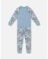 ფოტო #2 პროდუქტის Toddler Girls Organic Cotton Two Piece Pajama Set Air Blue Printed Mama Bears - Toddler|Child