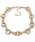 Фото #1 товара DKNY two-Tone Circle & Hexagon Link Collar Necklace, 16" + 3" extender