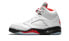 Фото #3 товара Кроссовки Nike Air Jordan 5 Retro Fire Red Silver Tongue (2020) (Белый)