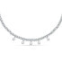 Luxury steel necklace with Poetica crystals SAUZ05
