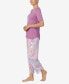 ფოტო #3 პროდუქტის Women's Short Sleeve 2 Piece Pajama Set