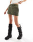 Aape by A Bathing Ape quilted mini skirt in khaki