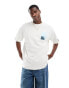 Pull&Bear ocean back printed t-shirt in beige