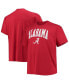 Фото #4 товара Men's Crimson Alabama Crimson Tide Big and Tall Arch Over Wordmark T-shirt
