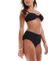 Фото #4 товара Vero Moda crinkle high waisted bikini bottoms in black