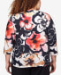 Фото #2 товара Plus Size Park Place Drama Shadow Floral Double Strap Top