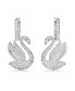 ფოტო #4 პროდუქტის Crystal Swan Iconic Swan Drop Earrings