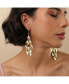 ფოტო #3 პროდუქტის Women's Silver Foliage Drop Earrings