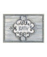 Фото #1 товара Bath Gray Bead Board with Scroll Bathroom Wall Plaque Art, 10" x 15"