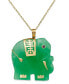 ფოტო #1 პროდუქტის Dyed Jade Elephant Pendant Necklace in 14k Gold (25mm)