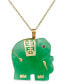 Фото #1 товара Macy's dyed Jade Elephant Pendant Necklace in 14k Gold (25mm)