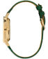 ფოტო #3 პროდუქტის Women's Multifunction Green Leather Strap Watch 34mm