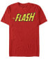 DC Men's The Flash Text Logo Short Sleeve T-Shirt