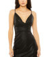 Фото #3 товара Women's Metallic V Neck Midi Dress