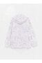 Фото #2 товара LCW Kids Kapüşonlu Batik Desenli Uzun Kollu Kız Çocuk Fermuarlı Sweatshirt