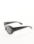 Фото #2 товара Versace oval sunglasses in black