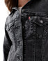 Фото #3 товара Levi's tailored slim fit denim trucker in black