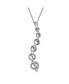 ფოტო #2 პროდუქტის Classic Bridal Brilliant Cut Solitaire Round Cubic Zirconia AAA CZ Love Is A Journey Pendant Necklace For Women Wedding .925 Sterling Silver