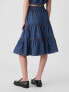 Фото #2 товара Kids Tiered Denim Midi Skirt