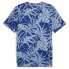 Фото #2 товара Puma Essentials Palm Resort Graphic Crew Neck Short Sleeve T-Shirt Mens Blue Cas