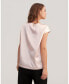 Фото #3 товара Women's Basic Cap Sleeves Silk Tee For Women