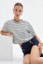 Футболка Koton Oversize Stripe Crop Navy