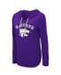 ფოტო #2 პროდუქტის Women's Purple Kansas State Wildcats My Lover Lightweight Hooded Long Sleeve T-shirt