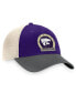 Фото #2 товара Men's Purple Kansas State Wildcats Refined Trucker Adjustable Hat